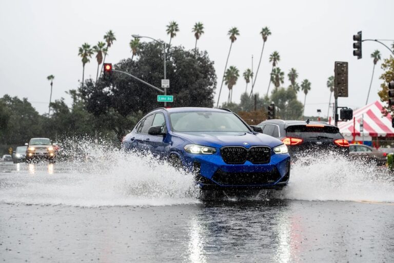 Lingering thunderstorms bring flooding risk after atmospheric river drenches much of California