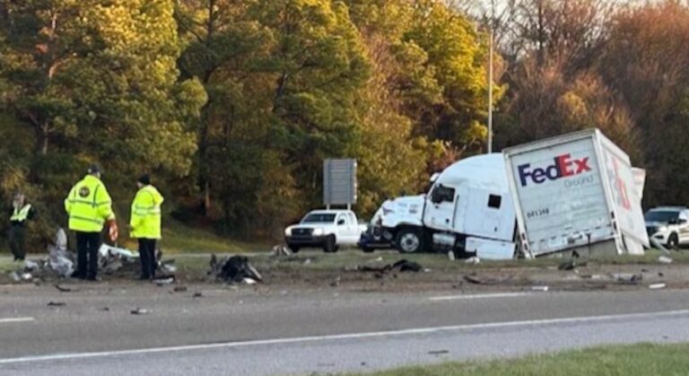 One dead after FedEx semi hits parked cars involved in Interstate 240 crash in Memphis