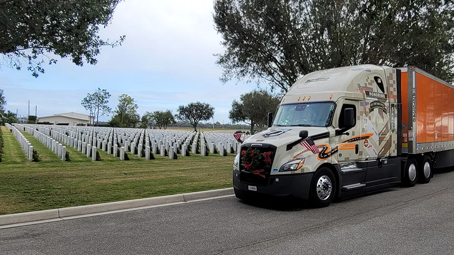 Schneider drivers deliver hope and honor as part of Wreaths Across America