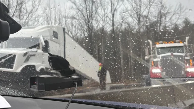 Two semi collisions shut down North Carolina highway