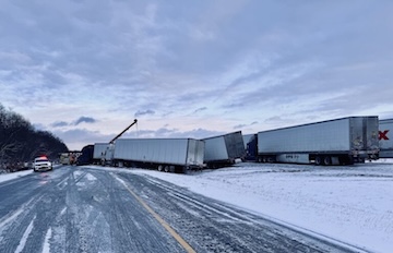 Indiana police report busy weekend amid winter storm