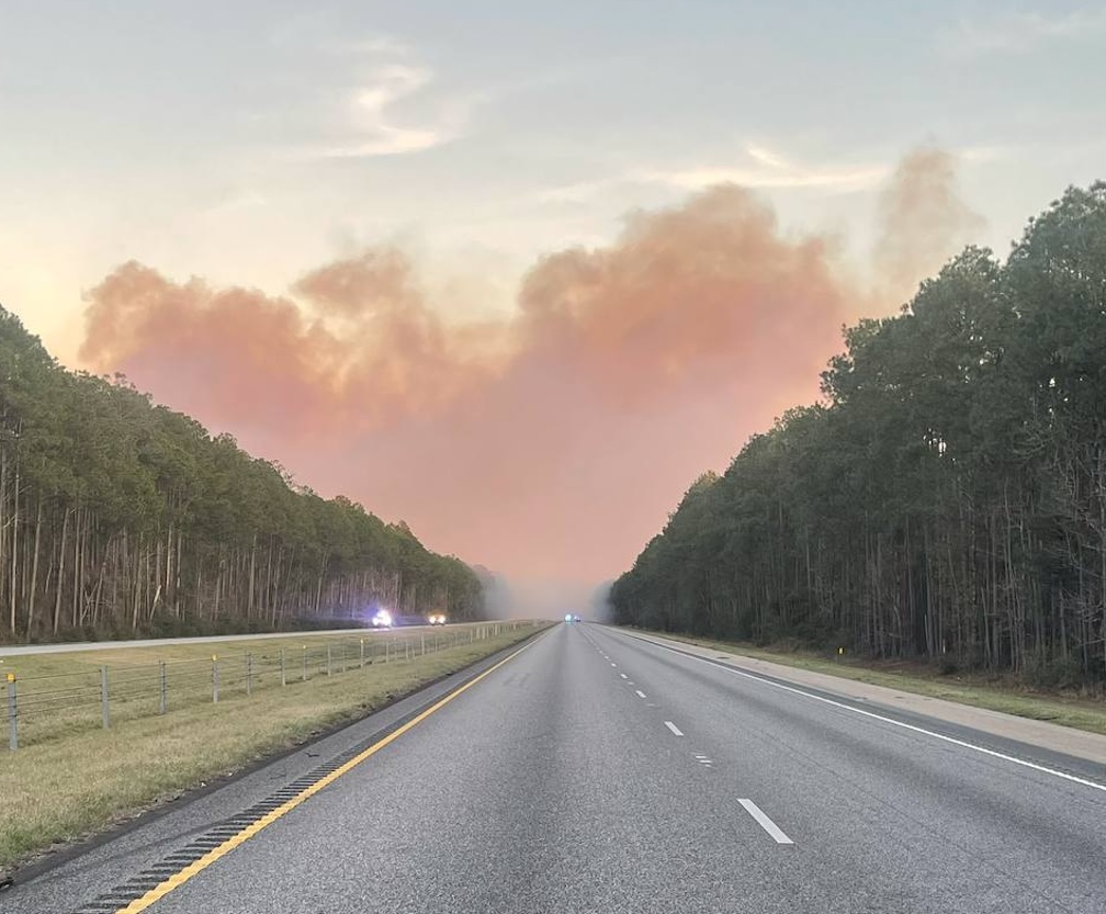 Two fires shut down I-12 in Louisiana on Sunday
