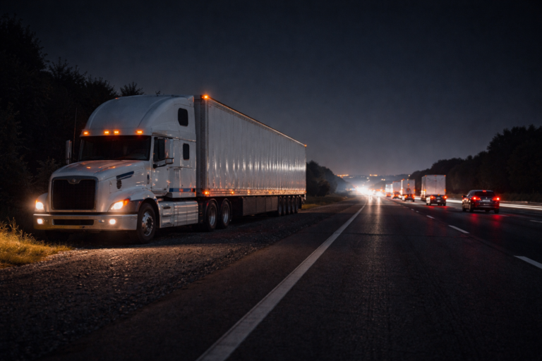 Why do truckers park on highway ramps?