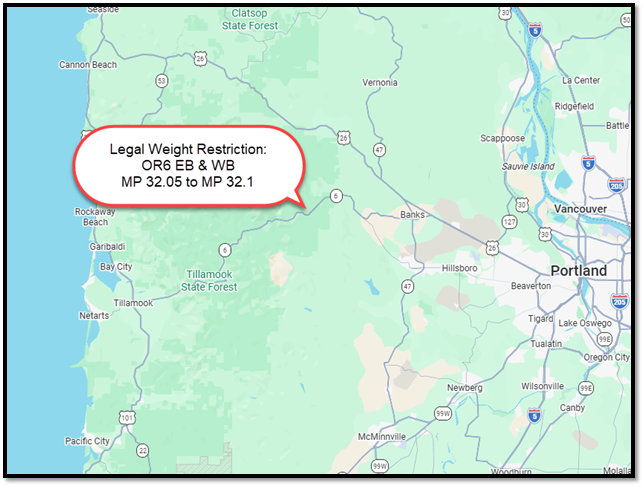 ODOT sets temporary legal weight restrictions