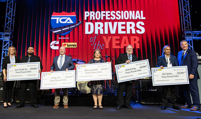 Five truckers honored as TCA 2026 Professional Drivers of the Year