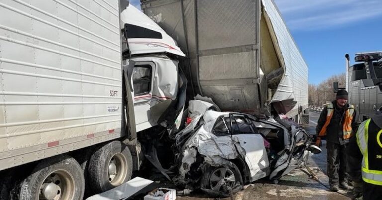 Multiple crashes, weather prompts ‘rolling closure’ of I-80 in Wyoming