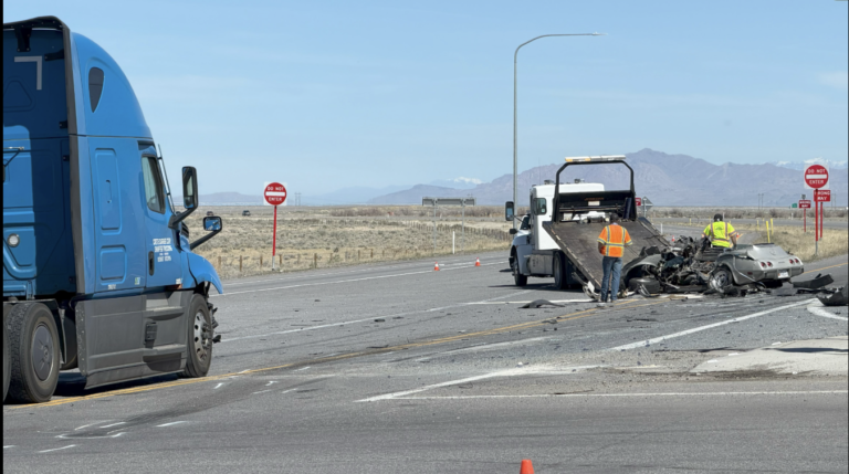 Two dead in Utah crash between Corvette, semi-truck