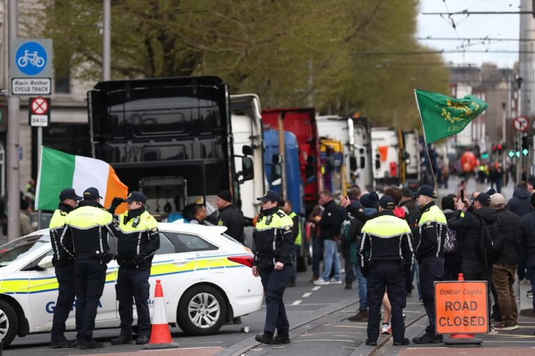 Police remove fuel protesters from Dublin center as disruption over soaring costs continues