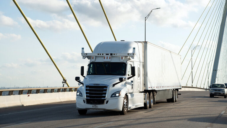 Humanless big rig delivers first US freight load