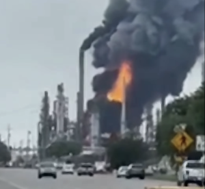 Refinery fire