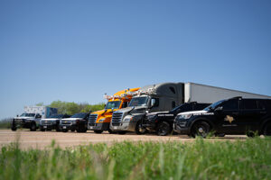 Bot Auto trucks line up with first responders from Texas