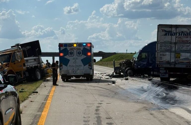 Work zone crash in Missouri involving big rig injures 3, including MoDOT workers