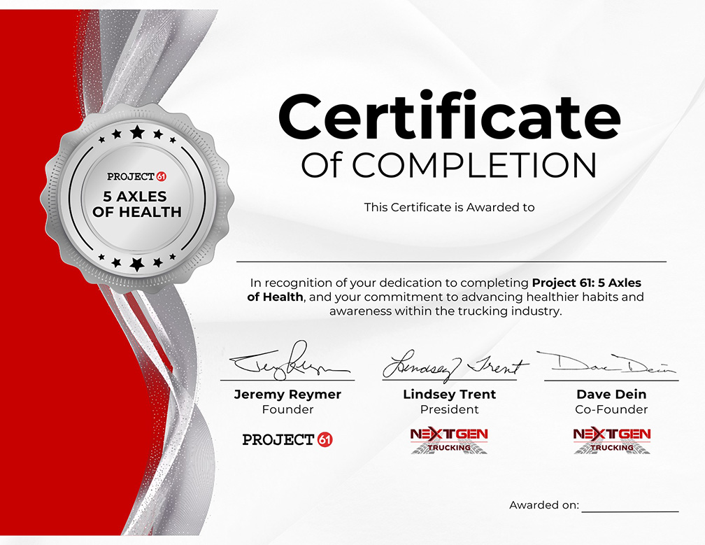 Project 61 Certificate web