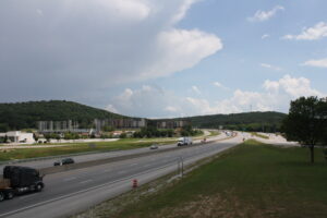 Looking south along I 49 in Fayetteville, AR