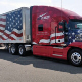 Red Classic proudly operates a tractor and trailer emblazoned with the Stars and Stripes. (Courtesy: Red Classic)