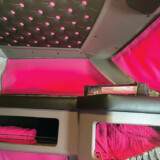The interior of the truck is decked out with pink details. (Courtesy: Eva Knelsen)