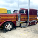 Dan Brubaker of Sigourney, Iowa won the Show Class category with Low Life, a 1996 Peterbilt 379. Low Life also took first place in the Custom Paint/Bobtail, Interior/OEM Conversion Sleeper and Lights at Night/Bobtail-Overall Presentation categories. (Linda Garner-Bunch/The Trucker)