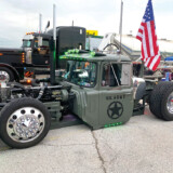 Tim Feidt of Maplewood, Minnesota, won the Rat Rod category with a 1980 Mack Army Truck. (Linda Garner-Bunch/The Trucker)