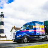 The Kingdons approach the Fort Raleigh National Historic Site in Manteo, North Carolina, for a tour stop. (Photo by James Edward Mills)