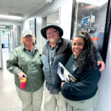 Sue Peña with instructors Rachel (left) and Jimmy. Photo by Linda Garner-Bunch/The Trucker