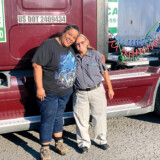 Sue Peña and one of her instructors, known affectionately as "Ms. Kat." Photo by Linda Garner-Bunch/The Trucker