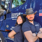 Whitby Monterroso and Mary Mei Samaniego travel the northeast U.S. as team drivers for Boyle Transportation. The couple, who met while serving in the U.S. Army, is accompanied by two panda Pomeranians, named Plusle and Minun. (Courtesy: Whitby Monterroso and Mary Mei Samaniego) Whitby and Mary 1