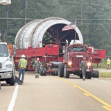The kiln is headed north on Highway 57 on Saturday, May 13, 2023. (Courtesy: Arkansas Department of Transportation) Kiln