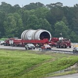 The kiln heading north on Friday, May 12, 2023, on Highway 7 toward Smackover, Ark. (Courtesy: Arkansas Department of Transportation) Kiln
