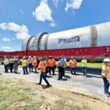 The kiln is shown at its final destination, Veolia Thermal Hazardous Waste Treatment Operation in Gum Springs, Ark., on Monday, May 15, 2023. (Courtesy: Arkansas Department of Transportation) Kiln