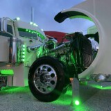 Special lighting adds an extra level of customization to Zach Strayer’s 2023 Peterbilt, which won the Trucker’s Choice award at the 2023 Walcott Truckers Jamboree. (Courtesy: The Iowa 80 Group)