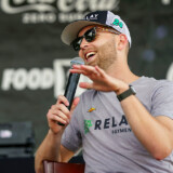 NASCAR driver William Byron, who pilots car No. 24, speaks before the Bass Pro Shops Night Race on Sept. 16 at the Bristol Motor Speedway. (Courtesy: Nigel Kinrade Photography)