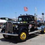 Visitors at the Jamboree had a chance to check out a display of antique trucks. (Courtesy: Iowa 80 Group)