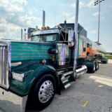 Dennis Durand took home first place in the Custom Graphics: Combination category with a 2020 Kenworth B and 2020 Tremean tanker trailer. The truck also took second place in the Interior: OEM Conversion Sleeper category and third in the Working Truck: Company Truck-Combination and Lights at Night: Combination-Overall Presentation categories. (Linda Garner-Bunch/The Trucker)