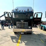 Frederick Rethwisch took home first place in the Polish & Detail: Bobtail, Interior: OEM Sleeper-Bobtail and Lights at Night: Bobtail-Overall Presentation categories with a 1986 International 9670. The truck also took third place in the Lights at Night: Bobtail-Theme category. (Linda Garner-Bunch/The Trucker)
