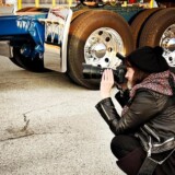 London-based photographer Anne-Marie Michel, creator of the “Sisters of the Road” exhibit, has traveled the world taking photos of celebrities, high-end fashion models, royalty — and truckers. She describes the exhibit as a tribute to the strength, resilience and dedication of women truck drivers in a male-dominated industry. (Courtesy: Anne-Marie Michel Photography)