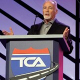 Reed takes the stage during the TCA Driver of the Year awards ceremony during the association’s 2024 convention in Nashville, Tennessee. (Courtesy: Truckload Carriers Association)