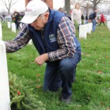 Morrill Worcester, owner of Worcester Wreath Co., started laying wreaths on veterans' graves at the Arlington National Cemetery in 1992. (Photo courtesy of Wreaths Across America)