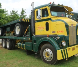 1948 Peterbilt 350 Bubblenose and 1947 Reliance trailers, Wes and Jessica Ungeheuer, Centerville, Kansas
